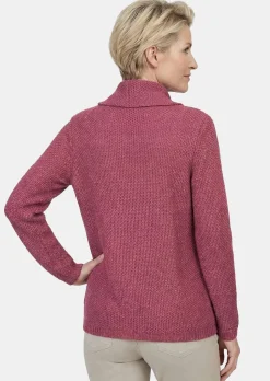 Strickpullover mit interessanter Struktur und Glitzergarn