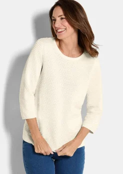 Strickpullover mit Pünktchenmuster