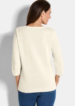 Strickpullover mit Pünktchenmuster