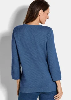 Strickpullover mit Pünktchenmuster