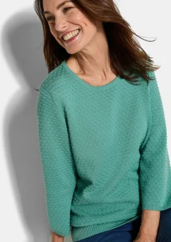 Strickpullover mit Pünktchenmuster