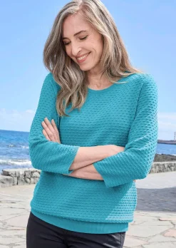 Strickpullover mit Pünktchenmuster