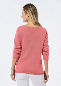 Strickpullover mit U-Boot-Ausschnitt