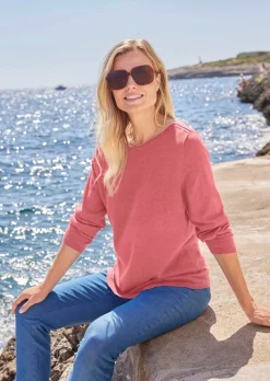 Strickpullover mit U-Boot-Ausschnitt