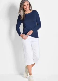 Strickpullover mit U-Boot-Ausschnitt