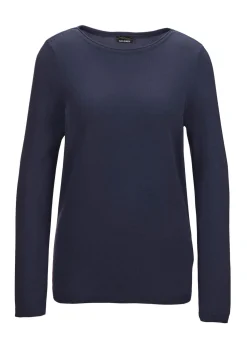Strickpullover mit U-Boot-Ausschnitt