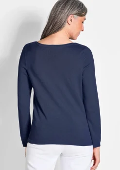 Strickpullover mit U-Boot-Ausschnitt