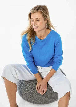 Strickpullover mit U-Boot-Ausschnitt