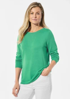Strickpullover mit U-Boot-Ausschnitt