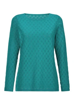 Strickpullover mit Wabenstruktur