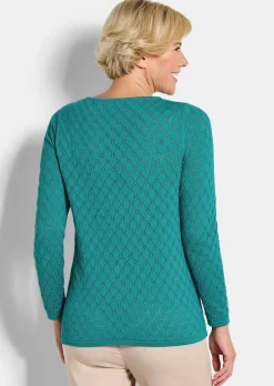 Strickpullover mit Wabenstruktur