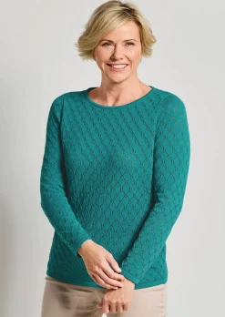 Strickpullover mit Wabenstruktur