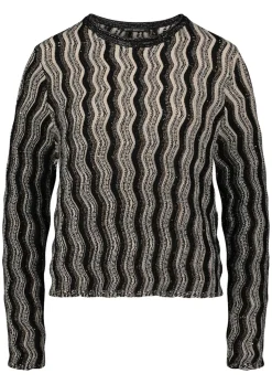 Strickpullover mit Wellenmuster