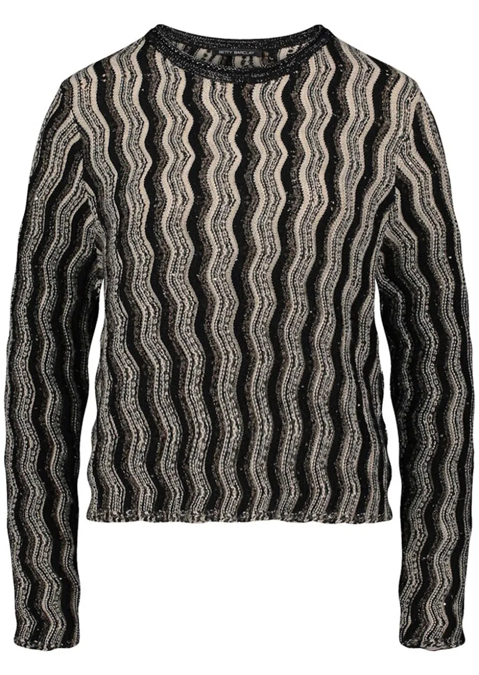Strickpullover mit Wellenmuster