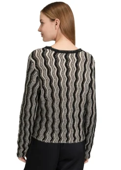 Strickpullover mit Wellenmuster