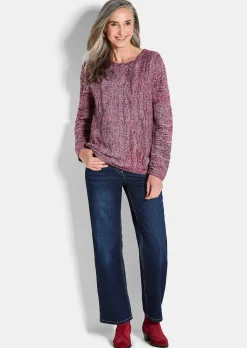 Strickpullover mit Wellenmuster