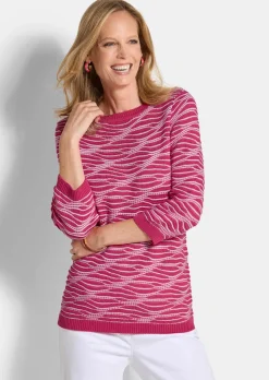 Strickpullover mit Wellenmuster