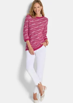 Strickpullover mit Wellenmuster