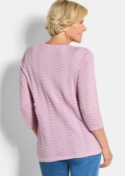 Strickpullover mit Wellenstruktur