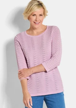 Strickpullover mit Wellenstruktur