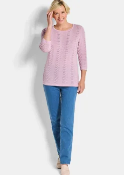 Strickpullover mit Wellenstruktur