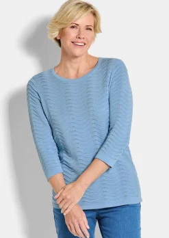 Strickpullover mit Wellenstruktur