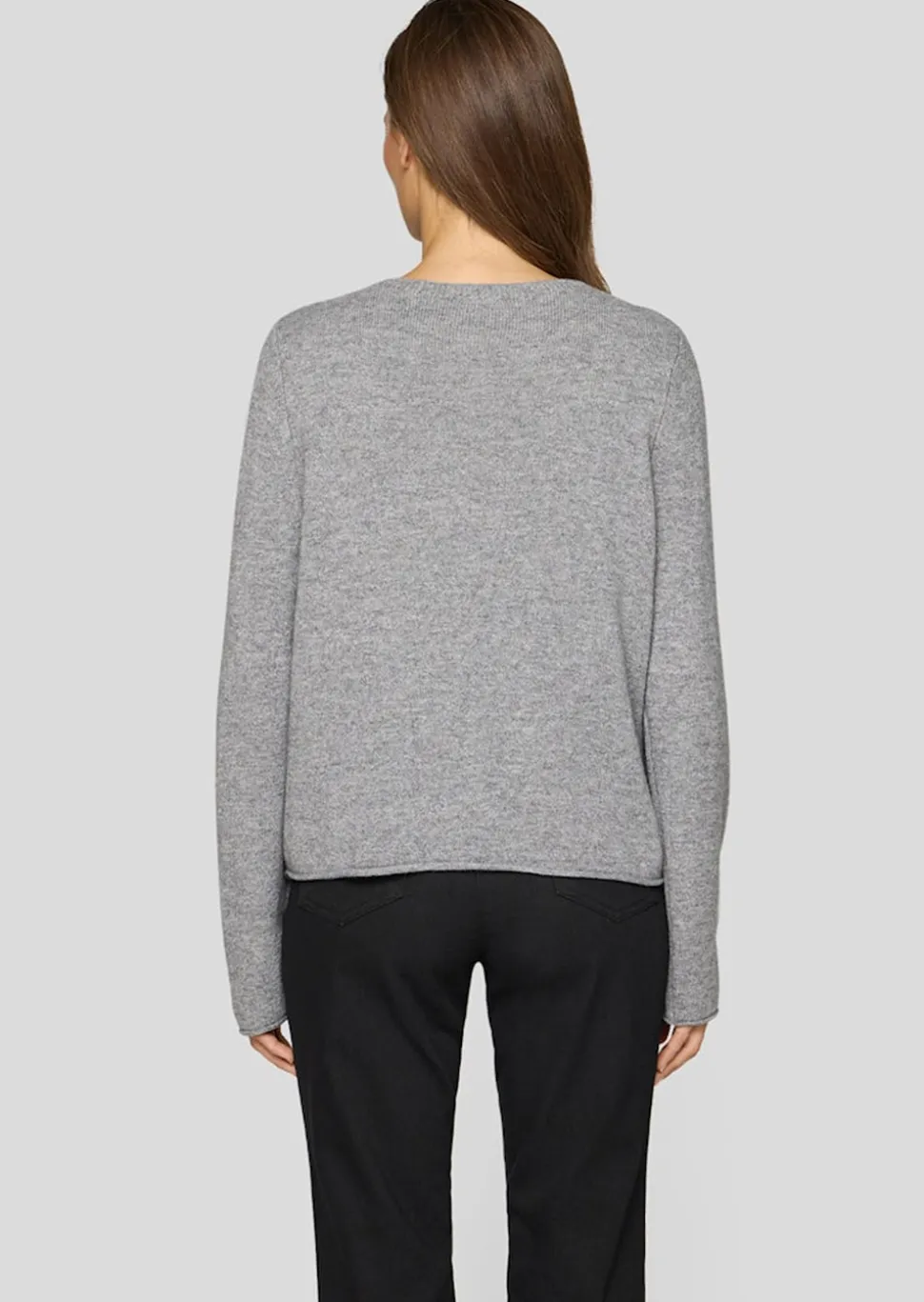 Strickpullover mit Wolle und Modal