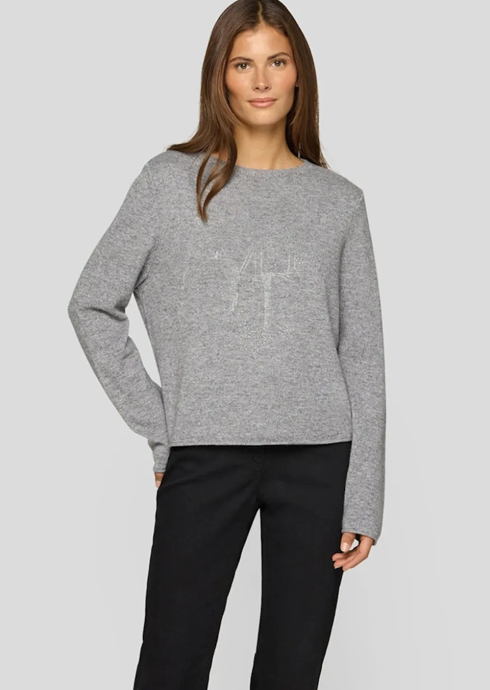 Strickpullover mit Wolle und Modal