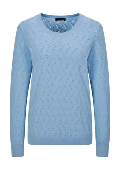 Strickpullover mit Zickzack-Zopfmuster