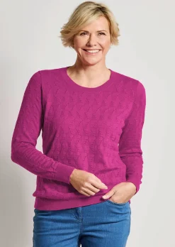 Strickpullover mit Zickzack-Zopfmuster