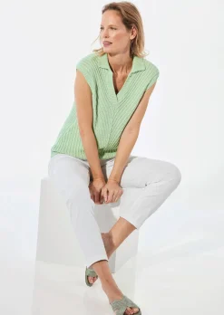 Stricktop mit V-Ausschnitt