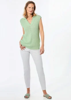 Stricktop mit V-Ausschnitt