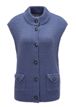 Strickweste mit aufgesetzten Taschen
