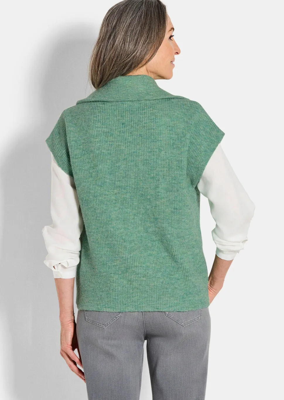 Strickweste mit Reißverschluss