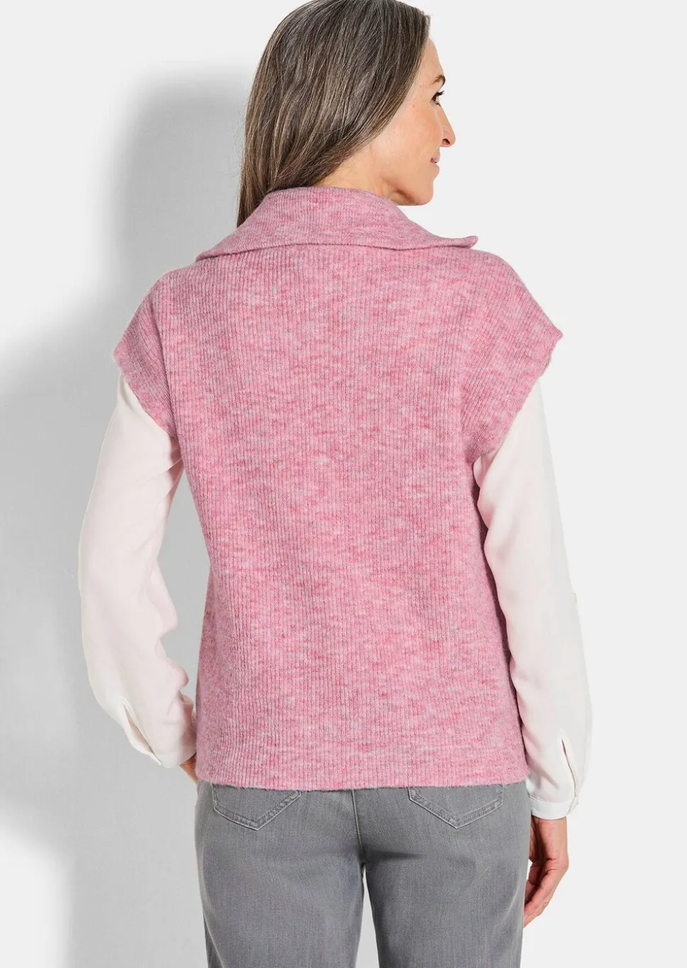 Strickweste mit Reißverschluss