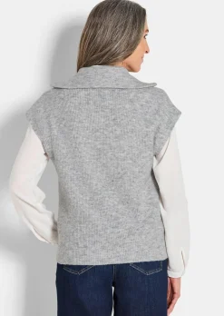 Strickweste mit Reißverschluss