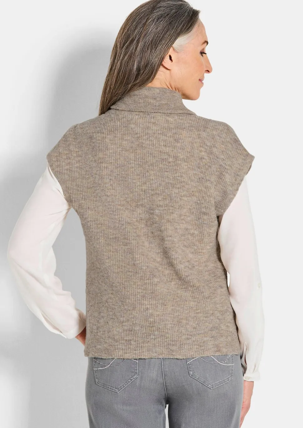 Strickweste mit Reißverschluss