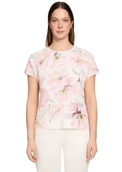 Strukturiertes Shirt mit Blumenmuster