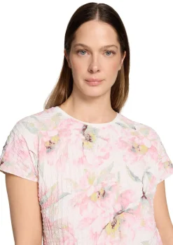 Strukturiertes Shirt mit Blumenmuster