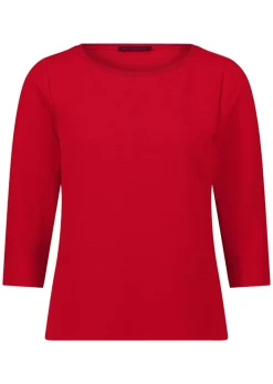 Strukturiertes Shirt mit Glanzblende