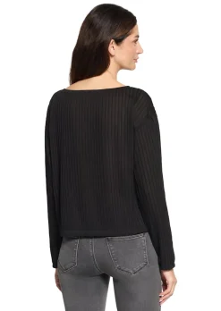 Strukturiertes Shirt mit Längsstreifen
