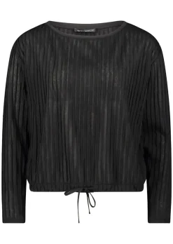 Strukturiertes Shirt mit Längsstreifen