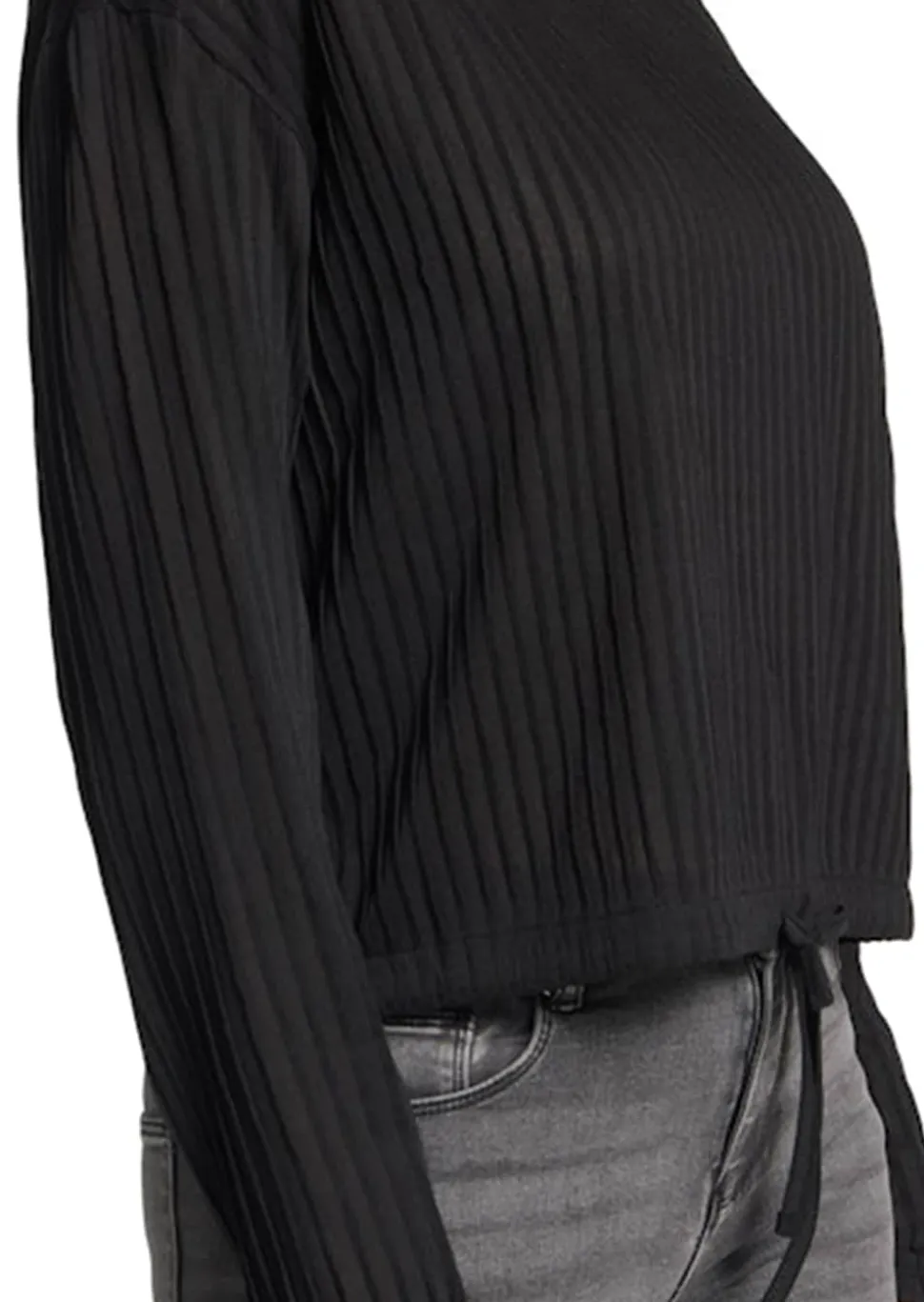 Strukturiertes Shirt mit Längsstreifen