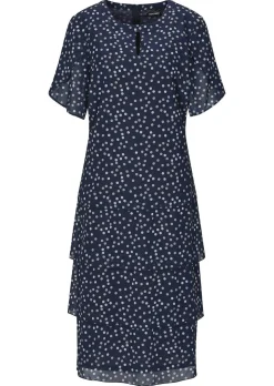 Stufenkleid mit Tupfen