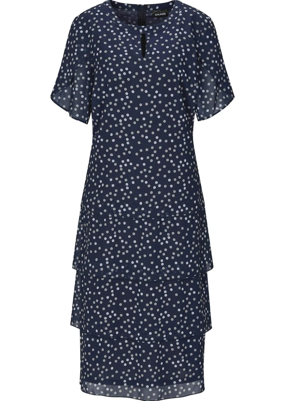 Stufenkleid mit Tupfen