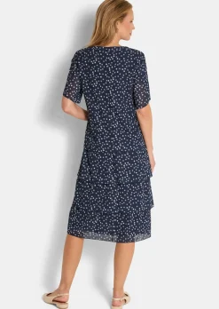 Stufenkleid mit Tupfen