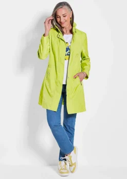 Super leichte Longjacke mit versteckter Kapuze