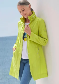 Super leichte Longjacke mit versteckter Kapuze