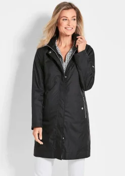 Super leichte Longjacke mit versteckter Kapuze