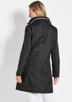 Super leichte Longjacke mit versteckter Kapuze